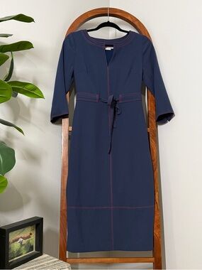 Boden 2 Navy Blue Addie Midi Dress